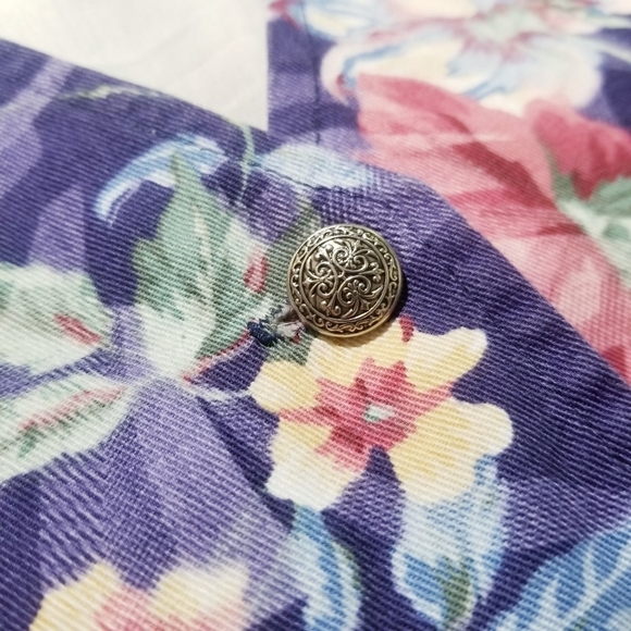 ORVIS Vintage Made in USA Floral Button Vest - Picture 12 of 14